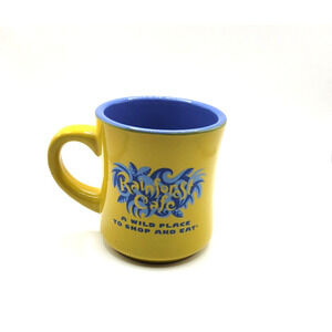 Rainforest Cafe Blue and Yellow Coffee Mug from The Hollywood Resort and Casino